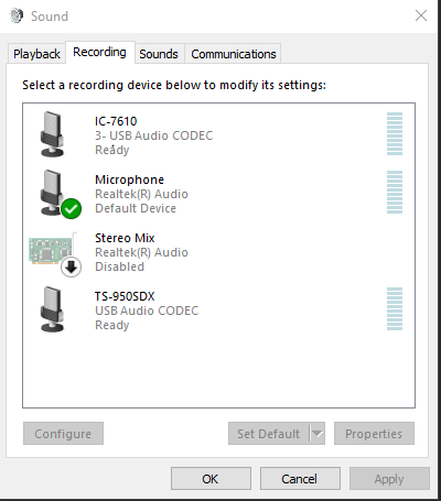 Open Sound card settings